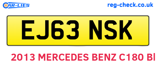 EJ63NSK are the vehicle registration plates.
