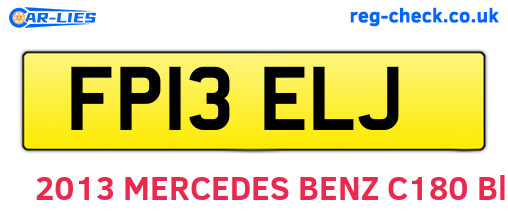 FP13ELJ are the vehicle registration plates.
