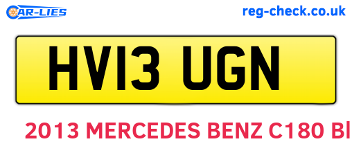 HV13UGN are the vehicle registration plates.