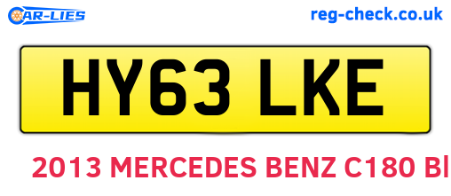 HY63LKE are the vehicle registration plates.