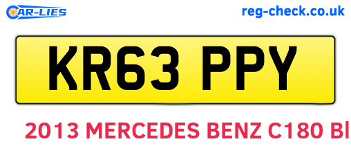 KR63PPY are the vehicle registration plates.