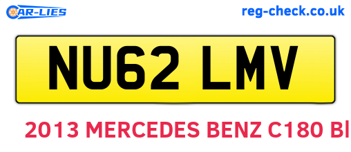 NU62LMV are the vehicle registration plates.