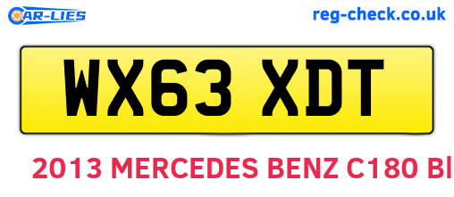 WX63XDT are the vehicle registration plates.