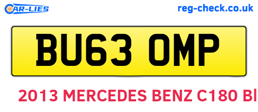 BU63OMP are the vehicle registration plates.
