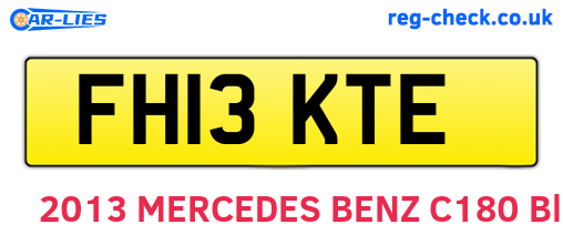 FH13KTE are the vehicle registration plates.