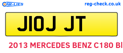 J10JJT are the vehicle registration plates.