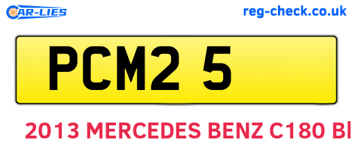 PCM25 are the vehicle registration plates.