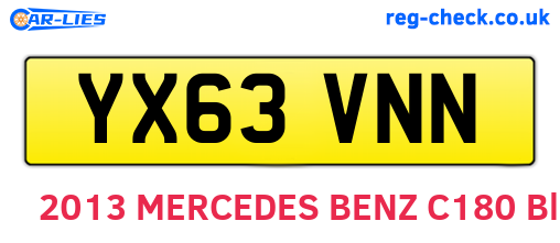 YX63VNN are the vehicle registration plates.