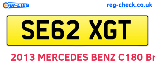 SE62XGT are the vehicle registration plates.