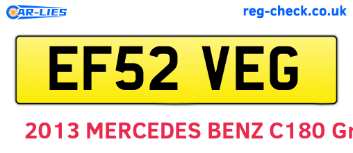 EF52VEG are the vehicle registration plates.