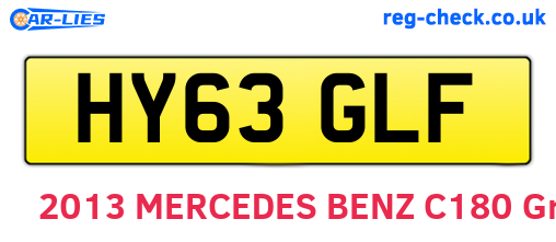 HY63GLF are the vehicle registration plates.