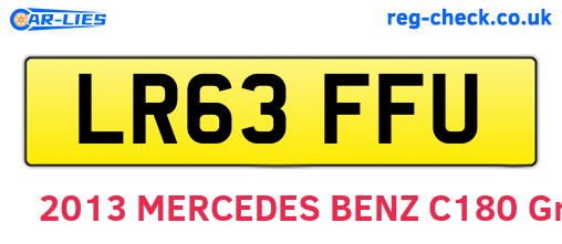LR63FFU are the vehicle registration plates.