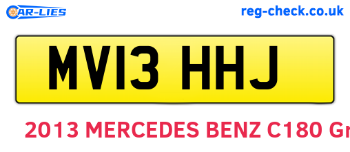 MV13HHJ are the vehicle registration plates.