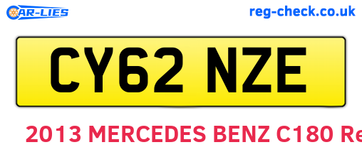 CY62NZE are the vehicle registration plates.