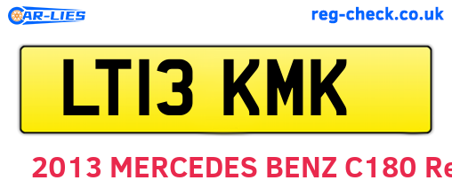 LT13KMK are the vehicle registration plates.