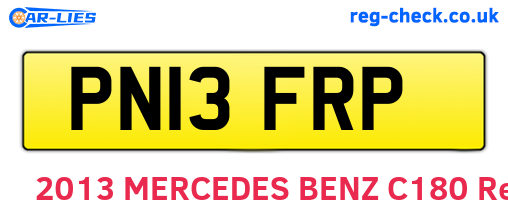 PN13FRP are the vehicle registration plates.