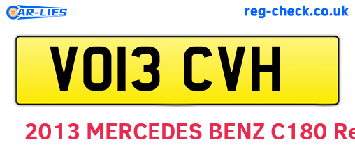 VO13CVH are the vehicle registration plates.