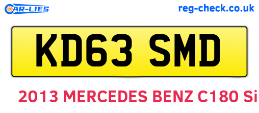 KD63SMD are the vehicle registration plates.