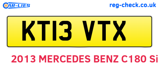 KT13VTX are the vehicle registration plates.