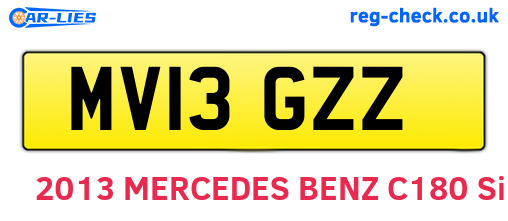 MV13GZZ are the vehicle registration plates.