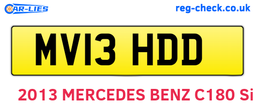 MV13HDD are the vehicle registration plates.