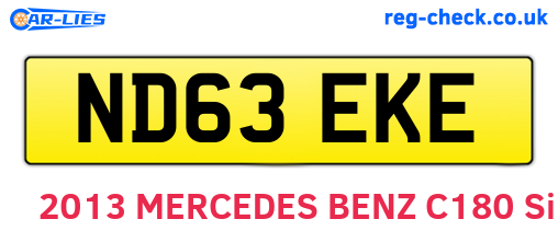 ND63EKE are the vehicle registration plates.