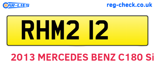 RHM212 are the vehicle registration plates.
