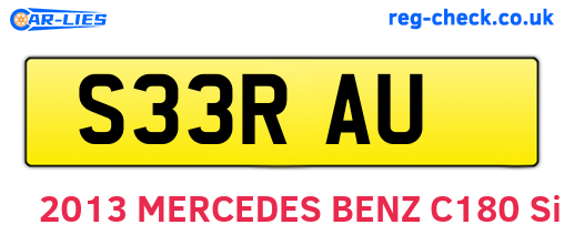 S33RAU are the vehicle registration plates.