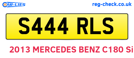 S444RLS are the vehicle registration plates.