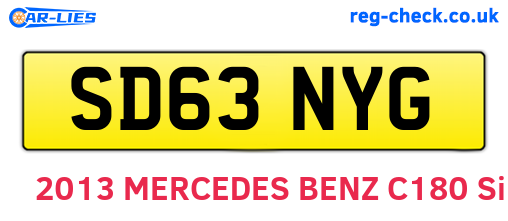 SD63NYG are the vehicle registration plates.