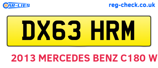 DX63HRM are the vehicle registration plates.