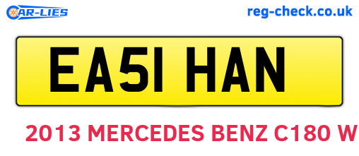 EA51HAN are the vehicle registration plates.