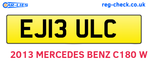 EJ13ULC are the vehicle registration plates.