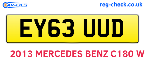 EY63UUD are the vehicle registration plates.