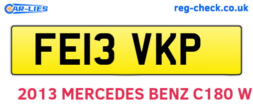 FE13VKP are the vehicle registration plates.