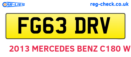 FG63DRV are the vehicle registration plates.