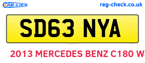 SD63NYA are the vehicle registration plates.