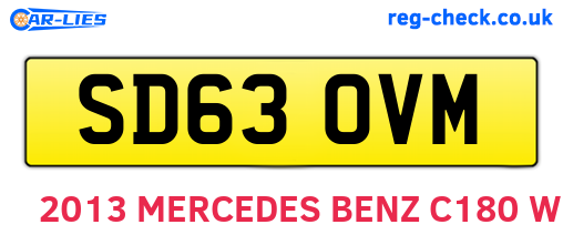 SD63OVM are the vehicle registration plates.