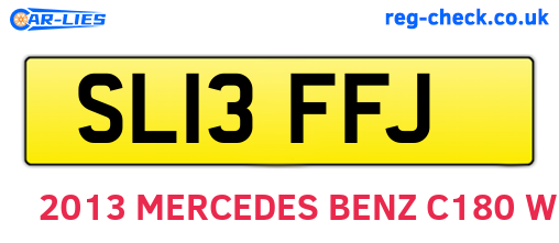 SL13FFJ are the vehicle registration plates.