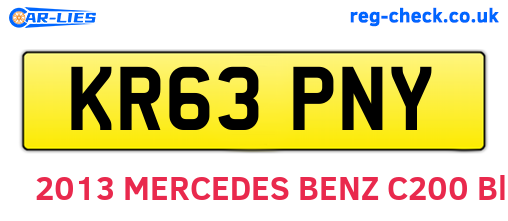 KR63PNY are the vehicle registration plates.