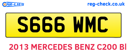 S666WMC are the vehicle registration plates.