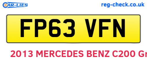 FP63VFN are the vehicle registration plates.