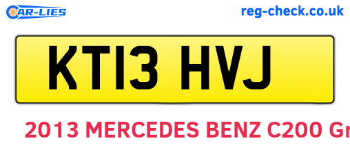 KT13HVJ are the vehicle registration plates.
