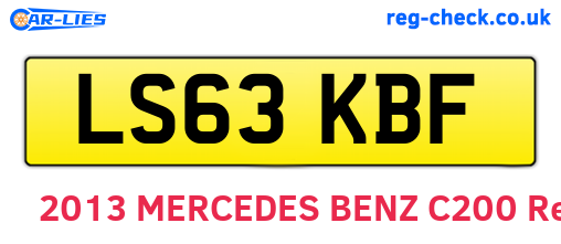 LS63KBF are the vehicle registration plates.