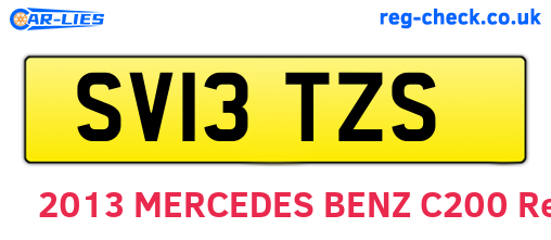 SV13TZS are the vehicle registration plates.