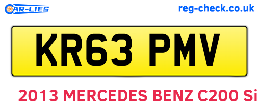 KR63PMV are the vehicle registration plates.