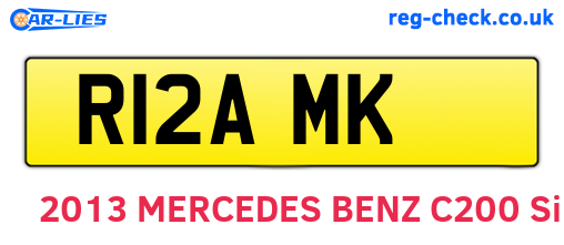 R12AMK are the vehicle registration plates.