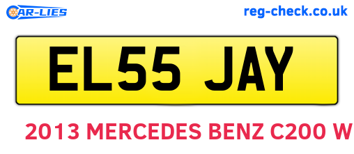 EL55JAY are the vehicle registration plates.