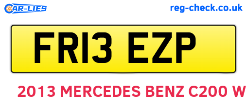 FR13EZP are the vehicle registration plates.