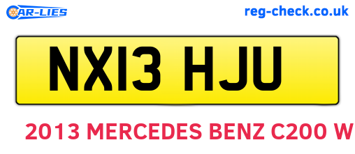 NX13HJU are the vehicle registration plates.